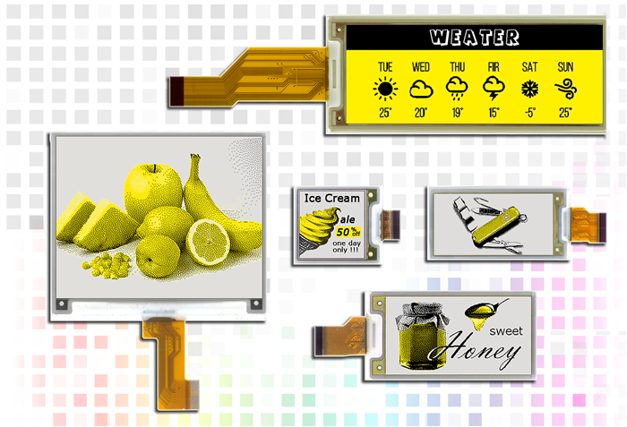 yellow tri-color e-paper displays